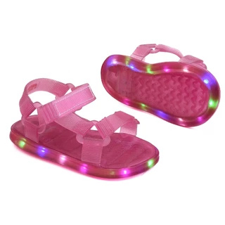 Papete Infantil Sandalia Menina Infantil Papete Led c/ Velcro Leve Confortável