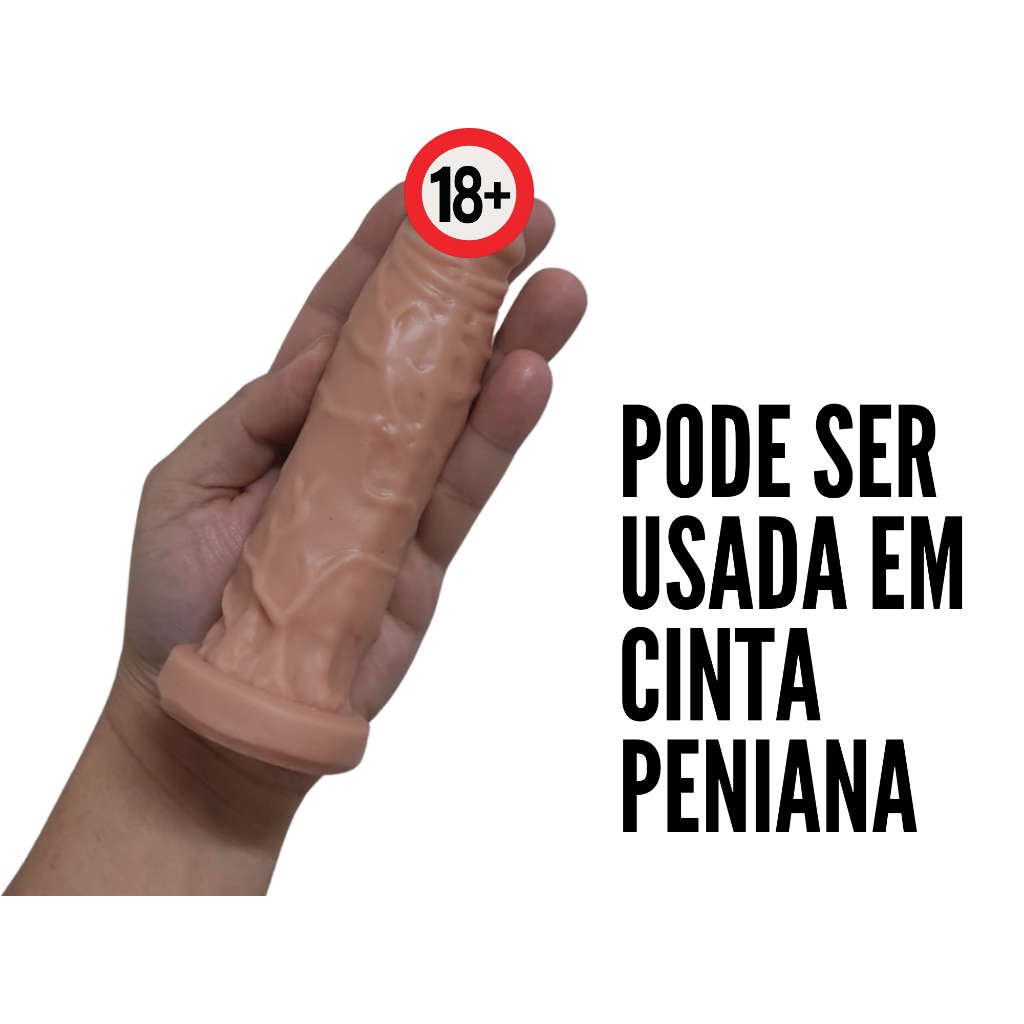 Pênis Prótese Em Silicone Macio Antialérgico 15,5cm