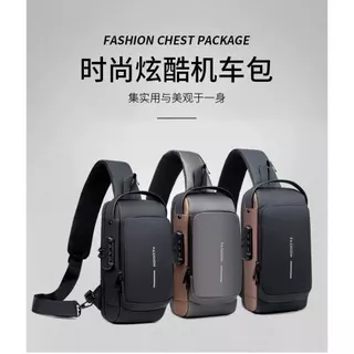 Bolsa Esportiva À Prova D'água Transversal Antifurto Com USB