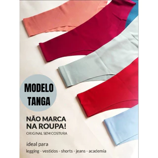 Kit 10 Tanga não marca Corte Laser SEM COSTURA Lateral Calcinhas Confortáveis