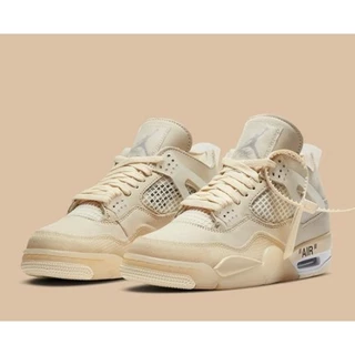 AJ 4 Retrô " Creme/Bege" AJ4 Mid Top Retro Basquetebol Casual Esportivo Lançamento 2023