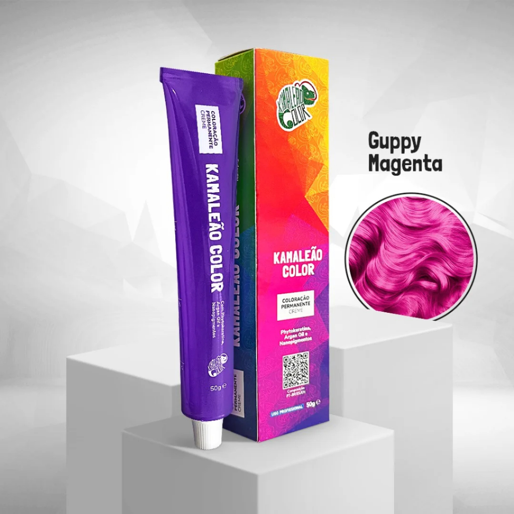 Coloração Guppy Magenta 50g - Kamaleão Color