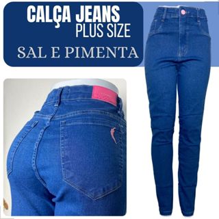 calça jeans sal e pimenta oficial com lycra