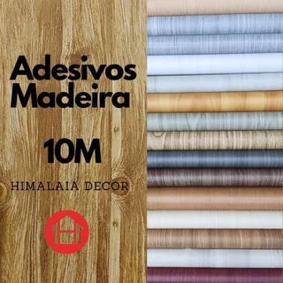 Adesivo Papel de Parede Autocolante 10 metros x 45 centímetros Madeira