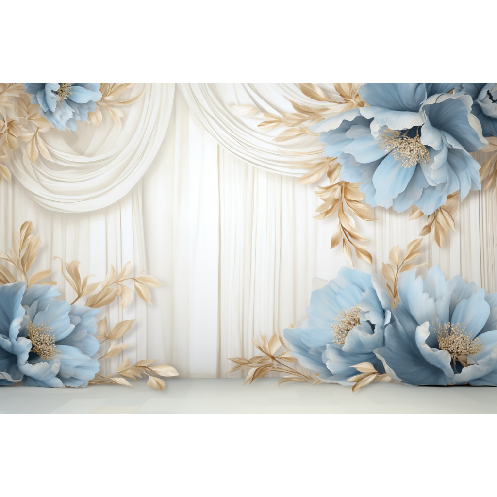 Fundo Fotográfico Sublimado 3D Dia Das Mães Floral Gestante 1,50x2,20m