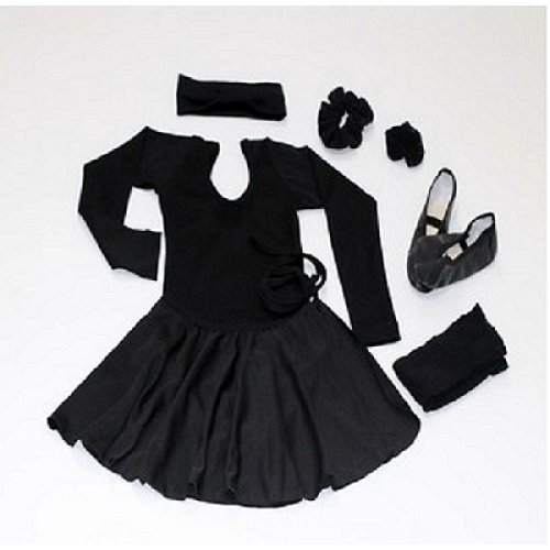 Kit de Ballet juvenil manga longa preto - 7 peças completo | Shopee Brasil