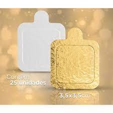 base para doce quadrada branca p 3,5cm pacote c/25 unidades