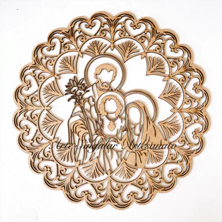 Mandala Sagrada Família MDF Cru 3 mm