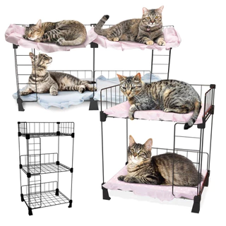Beliche para Gato Treliche para Gato Cama Pet com Colchão Capa Soft Quadriliche Beliche Dupla
