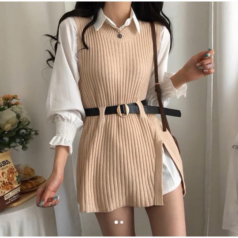 conjunto camisa branca colete e cinto