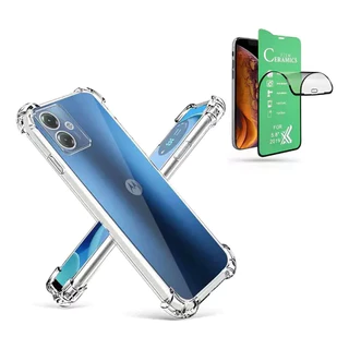 Capa Capinha Anti Queda + Película Para Moto G54