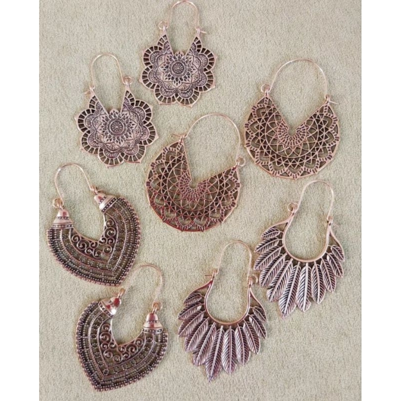 Brinco Boho Bronze Estilo Hippie Chic