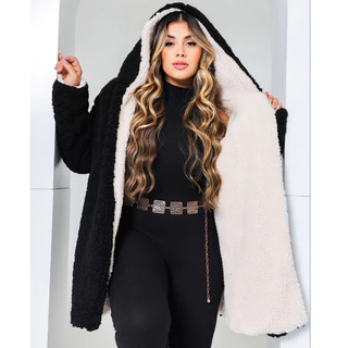 Casaco Teddy Plus Size Dupla Face