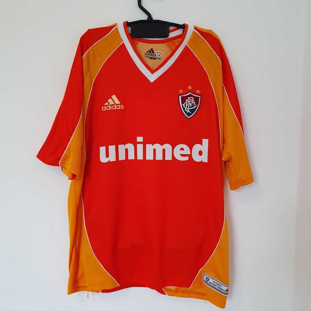 Camisa Time Fluminense 2002 Oficial Original Unimed Laranja Amarela ...
