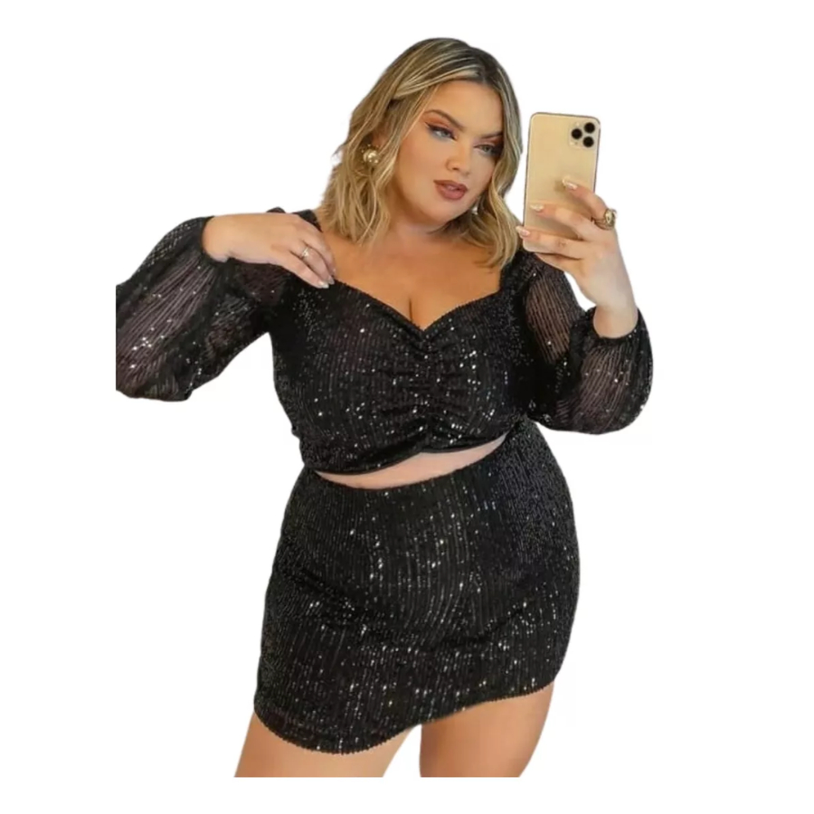 bory renda Plus size/ shein/ curve/ moda/ gringa/ frio/ festa/ body