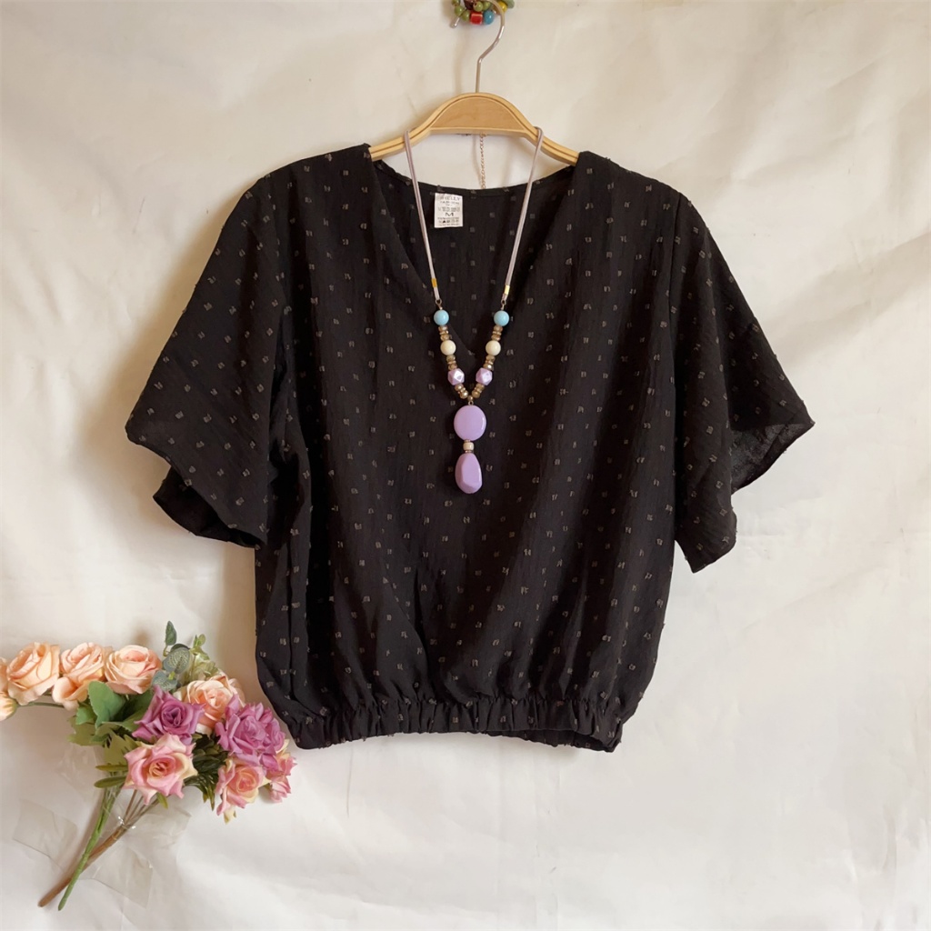 Blusa Feminina tecido duna pipoca manga curto