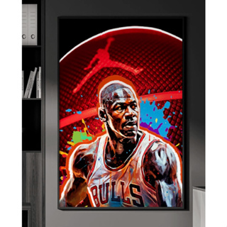 Quadro decorativo Poster Michael Jordan Jogador De Basquete para sala quarto