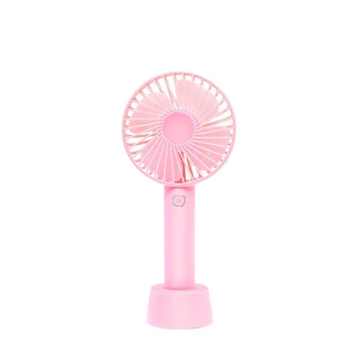 Pilha 3 Velocidades Mini Ventilador Recarregável Usb Led Portátil De Mão E Mesa