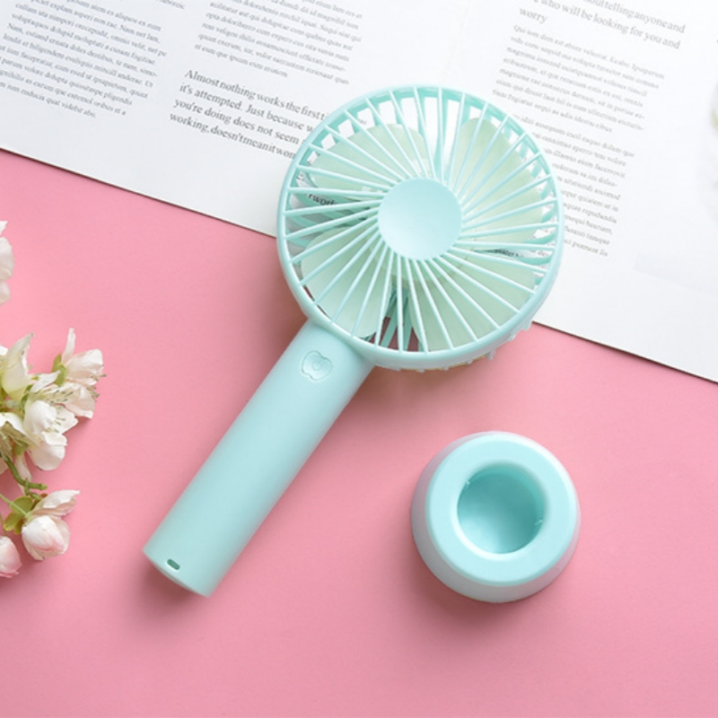 Usb Led Recarregável Pilha 3 velocidades Mini Ventilador Portátil