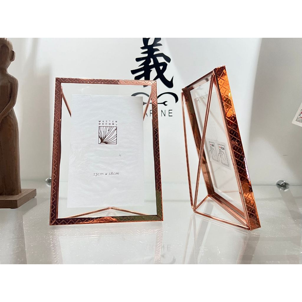 Porta Retrato Foto 13x18cm\ 10cmx15cm Rose Gold Em Metal