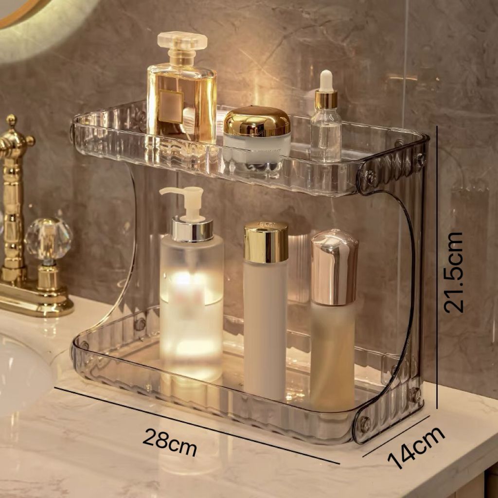 Organizador Prateleira Diamante Acrílico Porta Maquiagem Beleza linhas