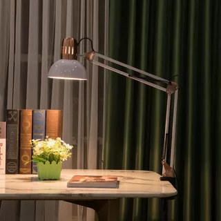 Luminária Pixar Luxo com Detalhes Rose - Articulada Com Garra