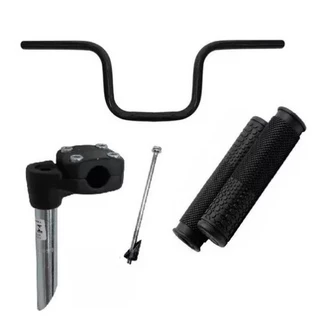 Kit de Guidão retro Tipo Moto cg titan + Mesa Suporte + Manopla para Bicicleta bike aro 20 24 26