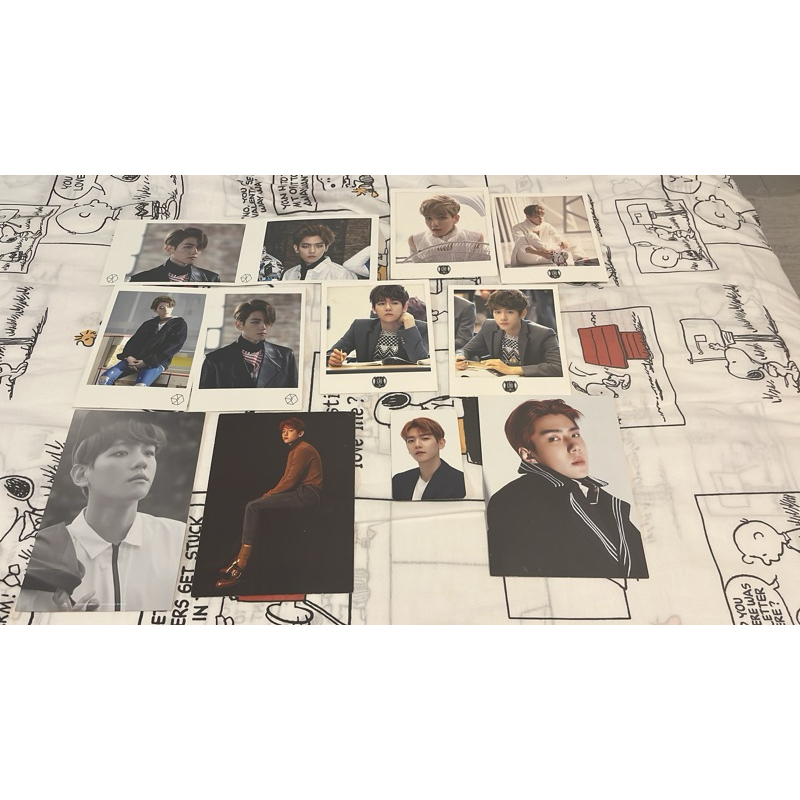 EXO Baekhyun Sehun photocard postcard oficial