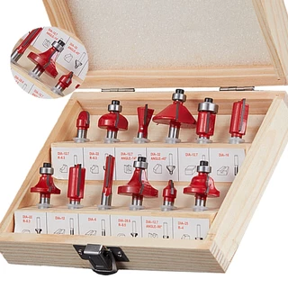 Jogo Fresas Para Madeira Tupia 6.00 mm Kit 12 Peças