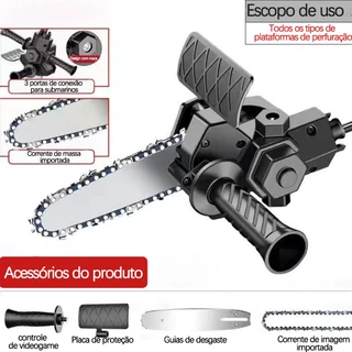 Mini-Serra Elétrica, Motosserra, 4 Polegadas 24v, Chainsaw