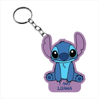 Chaveiro Personalizado de mdf Stitch Roxo