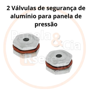 2 Válvulas de segurança de alumínio para panelas de pressão