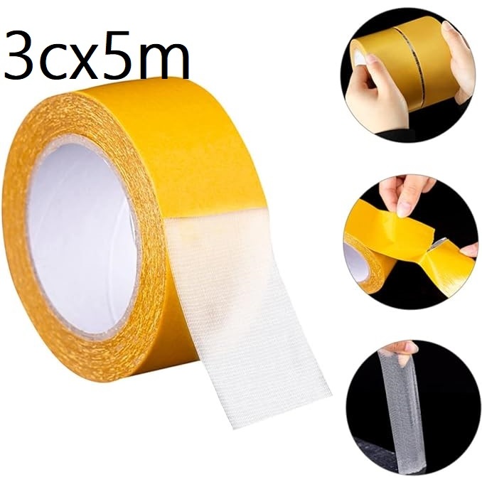 Fita Dupla Face 3cx5m Nano Magic Multiuso Ultra Fina Super Forte Alta Resistência Adesiva À Prova D'água Tracer De Malha Translúcida