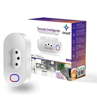 EKAZA Tomada Tuya Inteligente WI-FI, Com medidor de consumo, Compatível com Alexa e Google Assistente