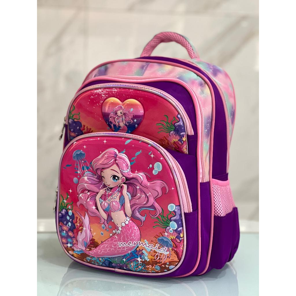 Mochila Escolar 3D Estampado Fosco Infantil Bolsa Menina Grande ...