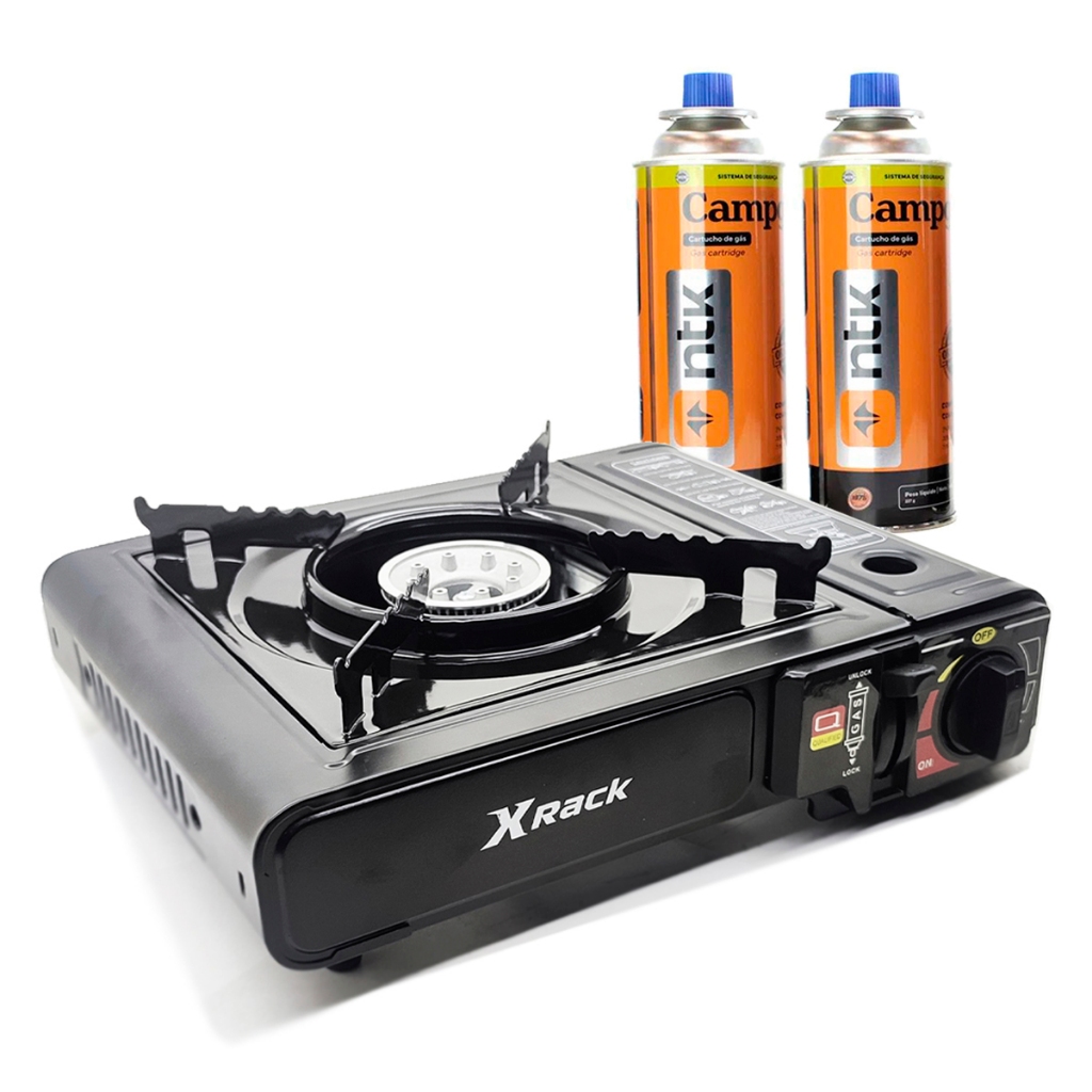 Fogareiro Fogão Portátil A Gás Camping Acampamento + 2 Refil