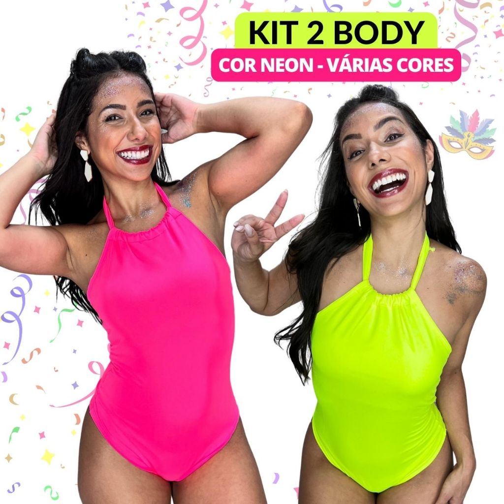 Body Feminino Neon com bojo