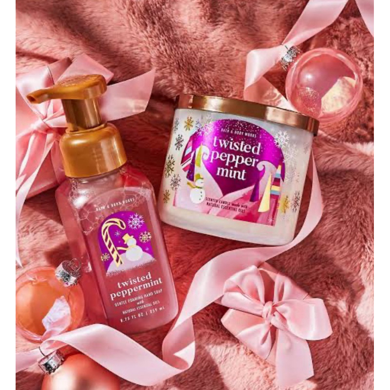 Twisted peppermint bath and body Works edição de natal | Shopee Brasil