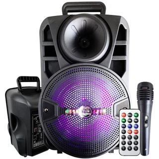 Caixa de Som Bluetooth Portatil Alto Grande 8 com 1000w Microfone P10 mp3