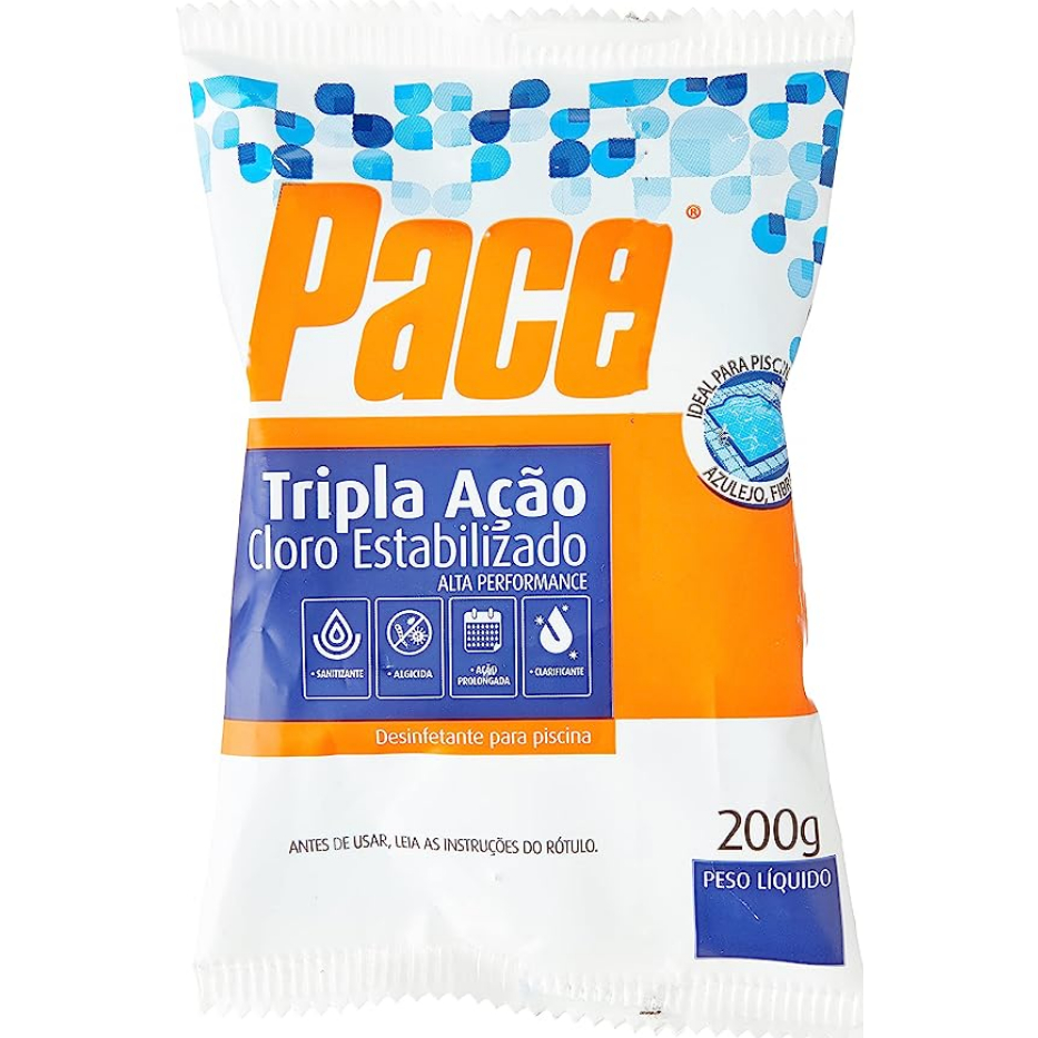 PASTILHA DE CLORO PARA PISCINA HTH PACE 200G