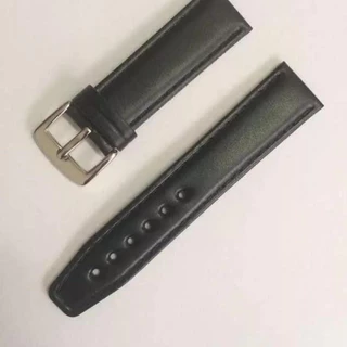 Pulseira Em Couro Legitimo Para Relogio Preta 22 Mm