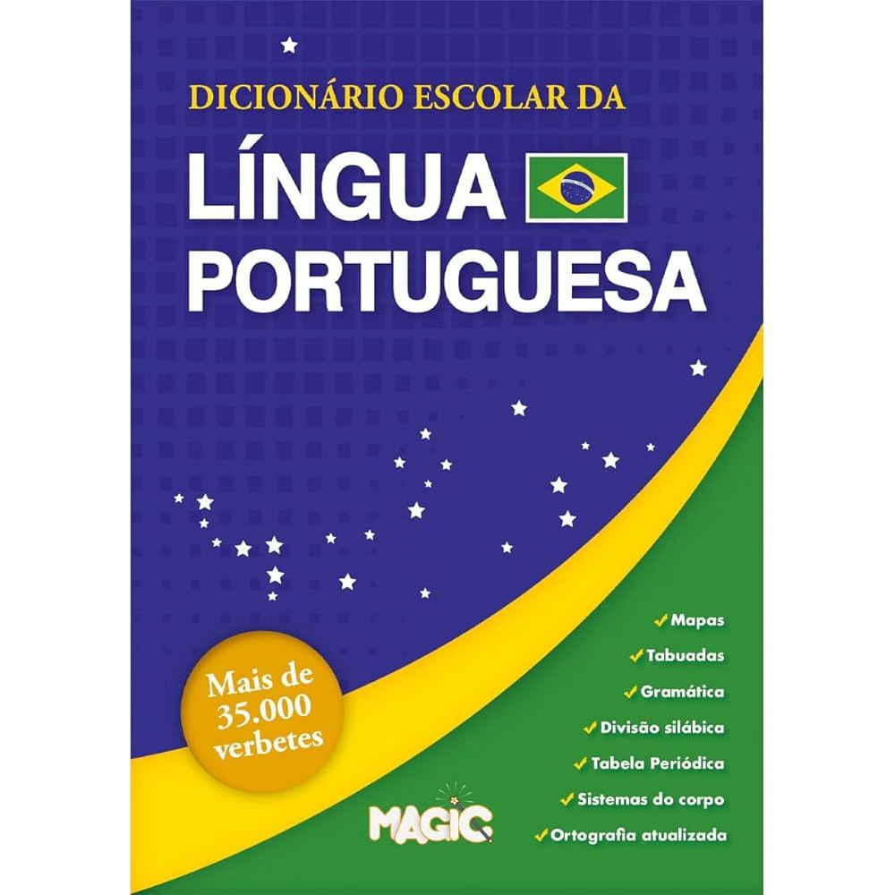 Dicionario Portugues Escolar Completo 528P 16,5X12C Unidade 7454 - Magic  Kids | Shopee Brasil