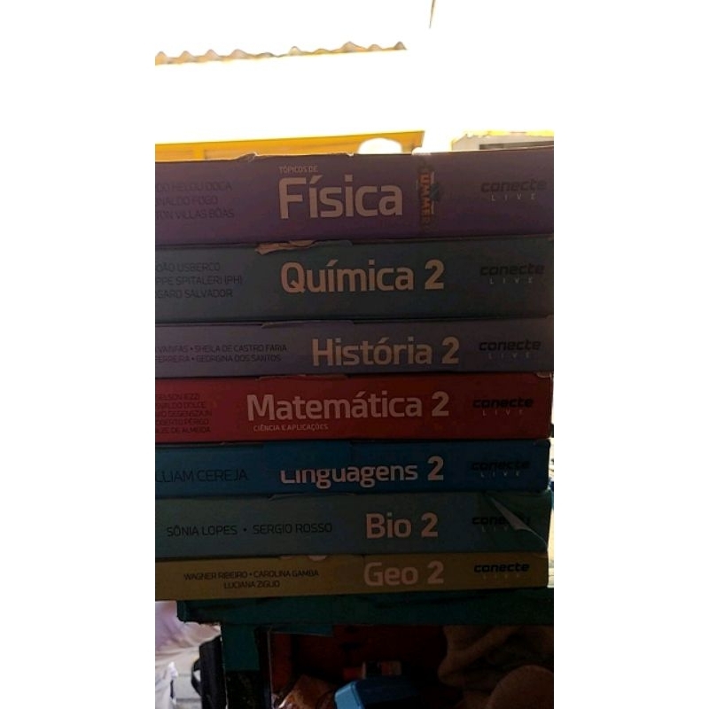 coleção completa de conect live 2 ano 7 livros sendo o física exemplar ...