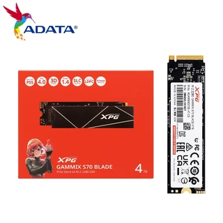 ADATA SSD XPG GAMMIX S70 BLADE Black 2TB Pcie Nvme M2 7400mb/s Com Dissipador de Calor