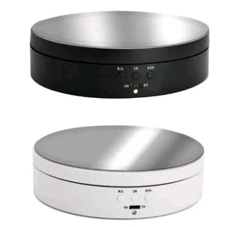 Suporte Expositor Base Giratório Elétrico Para Vitrine Fotos Vídeos 360 Graus