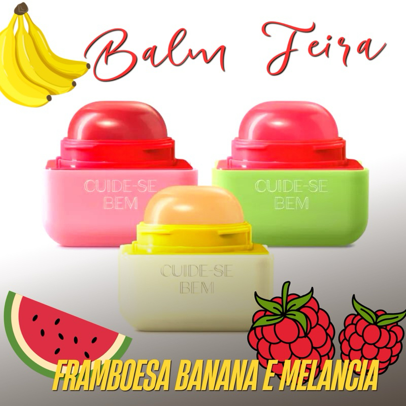 Intense Cuide Se Bem Feira Balm Labial Banana G Framboesa G Melancia G Shopee Brasil