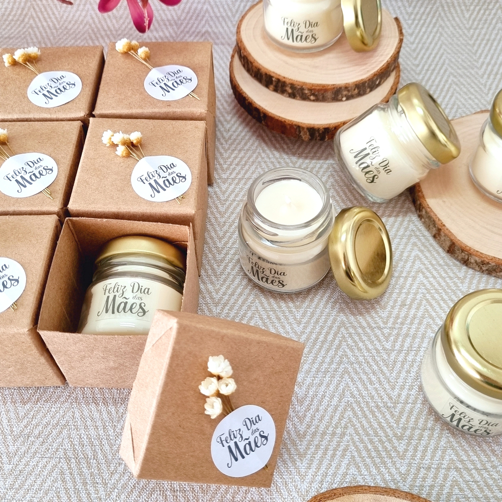 6 Mini Velas com Caixa - Dia das Mães - Lembrancinhas em Oferta na Shopee