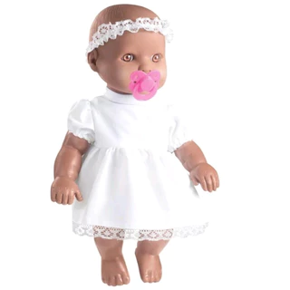 Boneca Negra Little Baby Minha Primeira Oração- Reza O Pai Nosso-