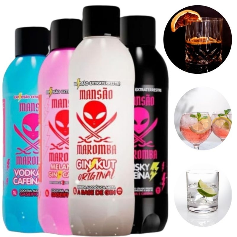 Bebida Drink Mansão Maromba Vodka E Whisky Com Energético