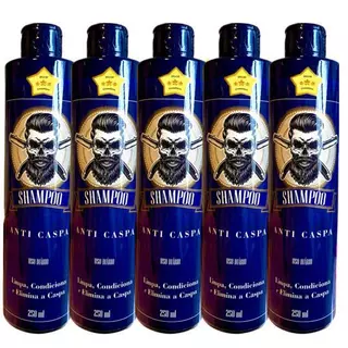 Kit 5 Shampoo Anticaspa 250ml D'Lust Refrescante